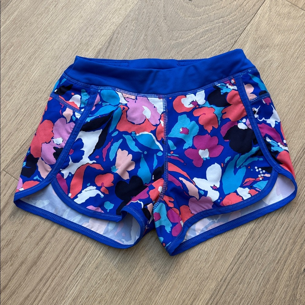 Gymgo Floral Print Lined Athletic Shorts Size Small